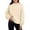 Beige, variant on Women's Loose Turtleneck Sweatshirt, Casual Long Sleeve High Neck Pullover Top, Soft Polyester Knit Blouse for Daily Wear, Winter and Spring Comfort
