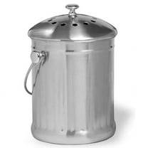 Norpro 1-Gallon Jar Composter Crock, Kitchen Countertop Compost Bin - Stainless Steel