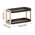 thumbnail image 3 of 2-Tier Bathroom Countertop Organizer Vanity Tray Cosmetic & Makeup Storage Kitchen Spice Rack Standing Shelf（Black）, 3 of 6