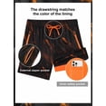 thumbnail image 6 of APTRO Mens Swim Trunks with Compression Liner 5 inch Inseam Quick Dry 2 in 1 Beach Bathing suits with Zipper Pockets Orange02 3XL, 6 of 7