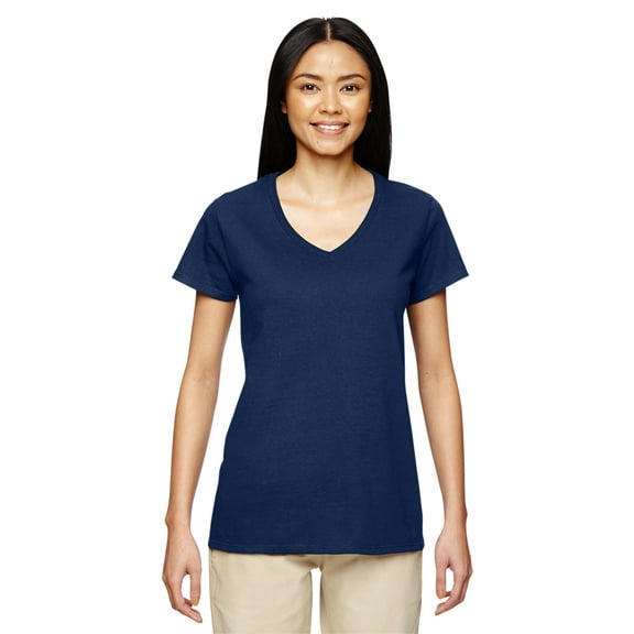 Gildan G500VL Ladies Heavy Cotton 100% Cotton V-Neck T-Shirt