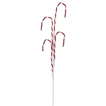 Vickerman 29" Red and White Candy Cane Glitter Spray, 6 per bag.