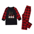thumbnail image 3 of Odeerbi Christmas Pajamas for Family Plaid Holiday Long Sleeve Family Christmas Pajamas Matching Sets Kids Fashion Plaid Print Blouse Tops Pants Sleepwear Xmas Family Matching PJs Set Red, 3 of 6