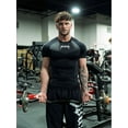 thumbnail image 6 of Youngla T-Shirt Fashion Sports Fitness T-Shirt Quick-Drying Breathable Stretch Fitness Shirt Jogger Sports and Fitness Running Training Quick-Drying Short Sleeve Size S, 6 of 9