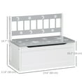 thumbnail image 3 of Qaba Coffre de Rangement pour Jouets pour Tout-Petits, Banc de Rangement pour Enfants avec Dossier, Gris, 3 of 10