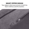 thumbnail image 3 of FurHaven Pet Products | Plush & Velvet Chaise Lounge Pillow Sofa-Style Pet Bed for Dogs & Cats, Platinum Gray, Large, 3 of 8