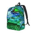 thumbnail image 1 of Easygdp Colorful Stained Glass Crocodile Mochila de Lona Resistente para Laptop, Compatible con Laptops de 15 a 17 pulgadas, Ideal para Escuela, Trabajo y Viajes-Medium, 1 of 5