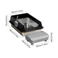 thumbnail image 3 of Stainless Steel Cat Litter Box with High Sides and Step Platform for Small Cats, Nonstick Easy Clean Resistant Pan with Matching Litter Scoop, 3 of 6