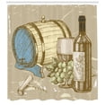 thumbnail image 3 of Ambesonne Wine Shower Curtain, Vintage Themed and Grapes, 69"Wx75"L, Multicolor, 3 of 3