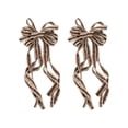 thumbnail image 2 of Hovilon 2pcs Christmas Wreath Bows, Brown Polyester Ribbon Decoration for Front Door Tree Topper Wall Party Supply, Durable Holiday Bow for Indoor Outdoor Home Garden New Year Eve Decoration, 2 of 6