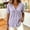 Purple, variant on Blouse for Women's V Neck Button Front Shirts Dressy Empire Waist Pleated Tunic Shirt Casual Summer Loose Fit Tunic Tops