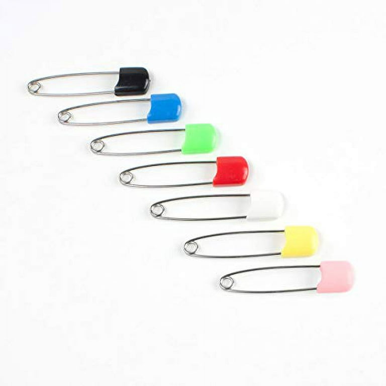 OsoCozy Diaper Pins - (Black) - Sturdy, Stainless Steel Diaper Pins with  Safe Locking Closures - Use for Special Events, Crafts or Colorful Laundry