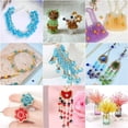 thumbnail image 2 of CHOK 1050pcs Briolette Crystal Glass Beads for Jewelry Making Supplies   Faceted Rondelle Beads  Finding Spacer Beads Faceted Shape Assorted Beads with Container Box  Beading Supplies wit, 2 of 10