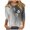Gray, variant on Womens Plant Printed T Shirts Short Sleeve Crew Neck Loose Casual Summer Tops White XXL