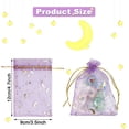 thumbnail image 4 of STONCEL 200 Pcs Moon Stars Christmas Organza Jewelry Candy Bags, 3.9x5.9 Inch Random Color Organza Favor Bags Gift Pouch with Drawstring for Wedding Halloween Party Valentine's Day, 4 of 13