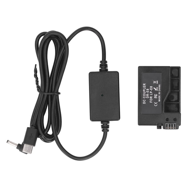 Batería Simulada LP E8, Reemplazo Del Adaptador De Corriente Tipo C De Batería Simulada Para Cámara Digital Para T4i Para T2i
