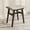 Black, variant on Muwuele Walnut Solid Wood Vanity Stool with Padded Seat, Mid-Century Modern Makeup Chair with FAS-Grade Rubberwood Frame, 18.5" High Compact Ottoman for Bedroom, Walnut