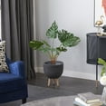 thumbnail image 2 of DecMode 29" Artificial Monstera Plant in Realistic Leaves and Black Plastic Pot, 2 of 9