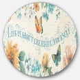thumbnail image 1 of Designart 'citation Papillon en Fleurs' Art Mural en Métal de Ferme, 1 of 3