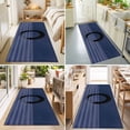 thumbnail image 4 of Hallway Runner Rug 2'x6', Navy Blue Striped Kitchen Runner Rugs Non-Slip Carpet Mats, Black Geometric Vintage Stripes Ombre Bedside Rugs Runners Washable Floor Carpet for Bathroom Laundry Room, 4 of 8