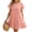 Pink, variant on Floral Printed Womens Ruffles Boho Babydoll Loose Swing Casual Short Mini T-Shirt Dress