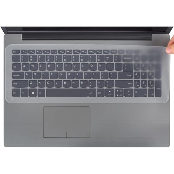 Clear Universal Silicone Keyboard Protector for Laptops, Ultra-Thin Waterproof & Dustproof, Fits 14–15.6 Inch Models (15.6 Inch Compatible)