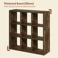 thumbnail image 5 of Furinno Cubicle Open Back Decorative Vintage Vinyl Record Media Storage Organizer, 9-Cube, Amber Pine, 5 of 5