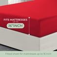 thumbnail image 4 of Elegant Comfort Deep Pocket 4-Piece Bed Sheet Set, Ultra-Soft Microfiber, Luxury Bedding Gift, Twin, Red, 4 of 6