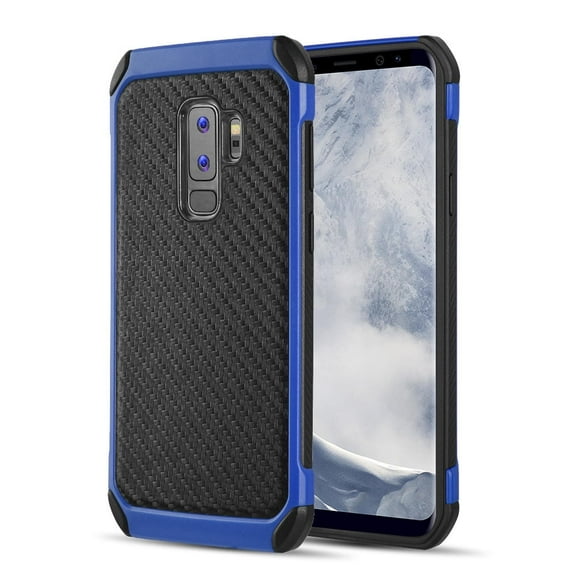 GSA Tough Hybrid Carbon Case for Samsung S9 Plus - Black/Blue