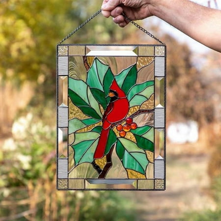 

Colorful Bird Acrylic Stained Suncatcher Bird Hanging Ornaments Window Panel Pendant for Accessories - C