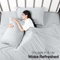 thumbnail image 6 of Utopia Bedding FullSheet Set - Jersey Knit Sheets 4 Piece Cotton Soft T-Shirt Stretchy Sheets Heather Light Grey, 6 of 7
