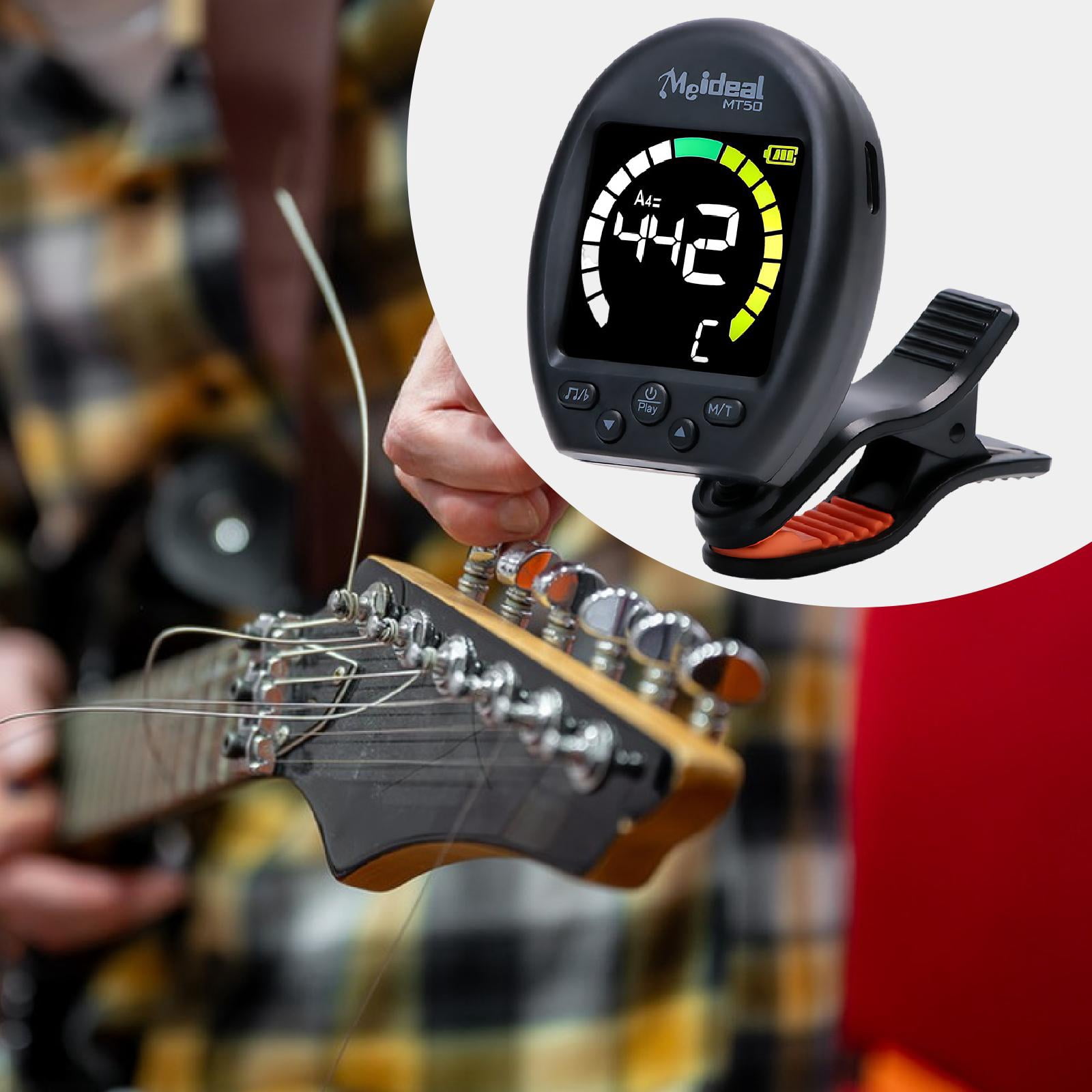 Guitar Tuner Violin Ukulele 360 Degree Rotating Function for Instrument Players and Students