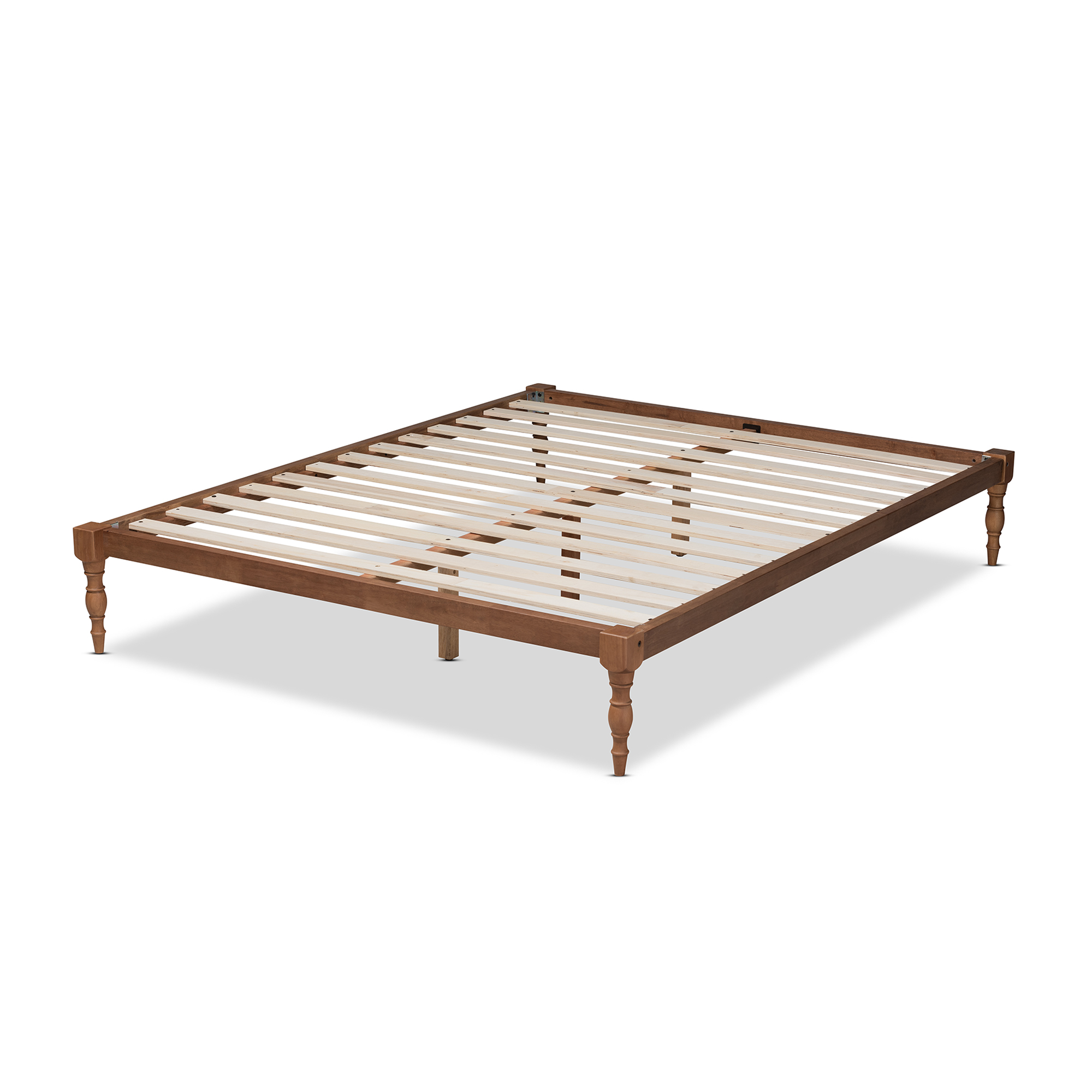 Baxton Studio Iseline Modern and Contemporary Walnut Brown Finished Wood Full Size Platform Bed Frame - image 2 of 9