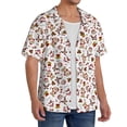 thumbnail image 2 of Balery Christmas Santa Cartoon Snowman Camisa Casual de Manga Corta con Botones para Hombre, Texturizada, Estilo Cubano, para Playa, Verano-Small, 2 of 5