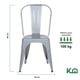 thumbnail image 5 of Silla Tolix Blanco Metal 2 Pzas Comedor Restaurante Exterior gris, 5 of 7
