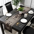 thumbnail image 3 of Bathroom Raccoon Table Runner 36 Inches Long, Toilet Animals Vintage Kitchen Coffee Dining Table Decoration for Home Party Birthday Wedding Home Decor 13x36 Inches, 3 of 8