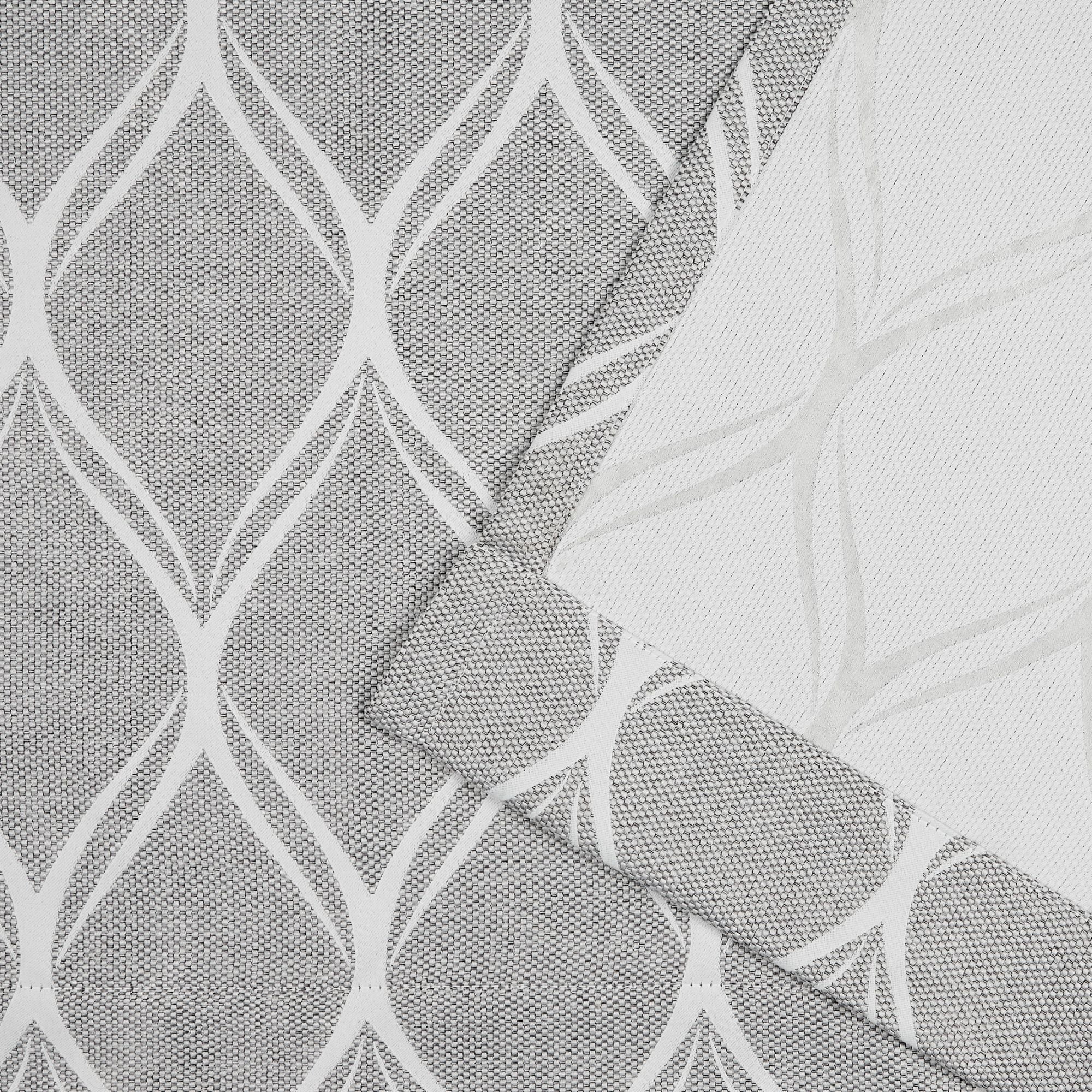 Nicole Miller Circuit Room Darkening Blackout Hidden Tab/Rod Pocket Top Curtain Panel Pair, 52"x96", Ash Grey
