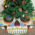 thumbnail image 3 of XMXY Halloween Christmas Tree Skirt, Day of The Dead Party Holiday Party Indoor Decorations Ornaments, 48" Inch, 3 of 9