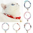 thumbnail image 2 of Ludlz Japanese Chirimen Kitten Collar with Bell Japanese Kimono Cat Collar Japanese Style Adjustable Cat Collar with Fortune for Kitten Puppy Pet, 2 of 2