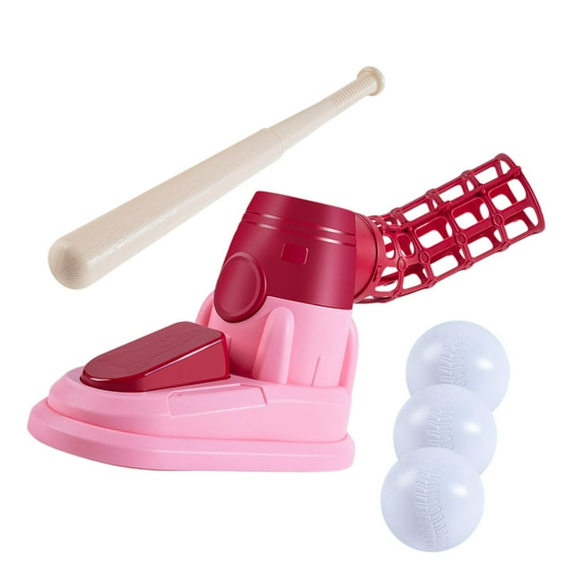 MERIGLARE Baseball Pitching Machine Foot Pedal Creative Baseball Trainer for Gifts Boy red