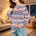 thumbnail image 2 of YOUYEDIAN Christmas Sweatshirt for Girls Long Sleeve Crewneck Xmas Graphic Fleece Pullover Tops, 2 of 5