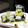 thumbnail image 6 of CHUNTIAN Glass Pitcher with Lid, High Borosilicate Glass,Hot/Cold Water Jug and Juice and Iced Tea Beverage Carafe (1600ml), 6 of 9