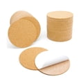 thumbnail image 1 of Posavasos de corcho autoadhesivos, tapetes de corcho cuadrados, hojas de respaldo de corcho para posavasos y suministros para manualidades (100 unidades, 9cm redondos), 1 of 5
