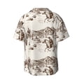 thumbnail image 2 of Fotbe Western Desert Cowboys3 print Short Sleeve Button Down Shirts for Men Casual Summer Beach Wrinkle Free Shirt-, 2 of 7