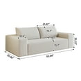 thumbnail image 6 of Miniyam 63" Deep Seat Couches 2 Seats Sofa Corduroy Loveseat, No Assembly Sofa Living room, Bedroom, Conference Room, Apartment (White), 6 of 9