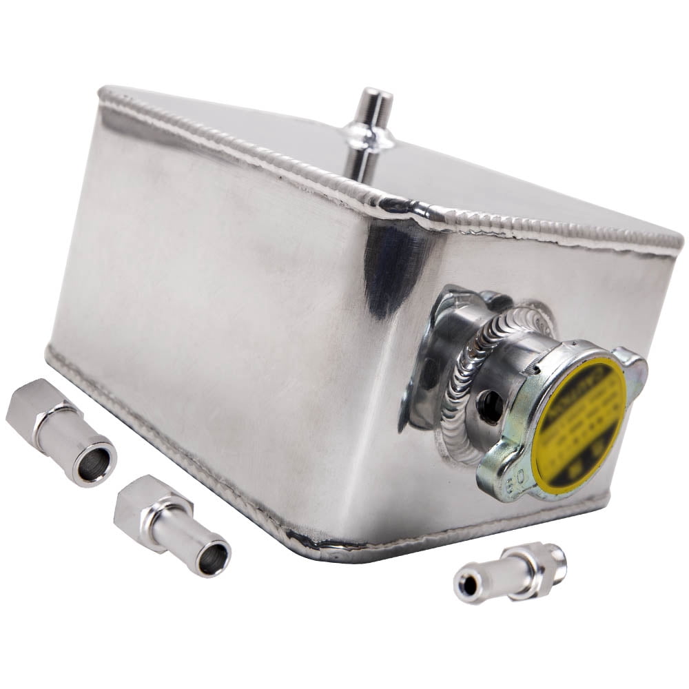 Maxpeedingrods 2.5L Universal Aluminum Coolant Expansion Overflow Water Tank w/ Cap Universal