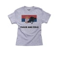 thumbnail image 1 of Serbia Olympic - Track & Field - Flag - Silhouette Girl's Cotton Youth Grey T-Shirt, 1 of 2