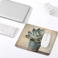 thumbnail image 4 of Succulent Print Mouse Pad with Stitched Edge, Premium-Textured Computer Mousepad with Non-Slip Rubber Base, Gaming Mouse Mat for Laptop, Office & Home 10"x12", 4 of 8