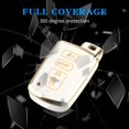 thumbnail image 6 of for Toyota Key Fob Cover with Keychain, 4 Button Car Key Case Shell for Tacoma Highlander Corolla Sequoia Camry Tundra Avalon RAV4 4Runner, Golden Edge Soft TPU Easy to Press, 6 of 15