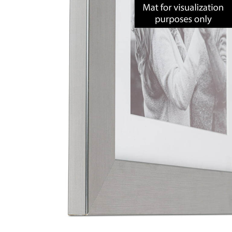 ArtToFrames 12 x 12 Metallic Deco Silver Picture Frame, 12x12 inch Silver  MDF Poster Frame (WOM-4501)